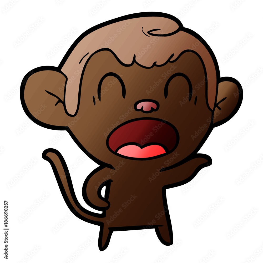 shouting cartoon monkey pointing shouting cartoon monkey pointing