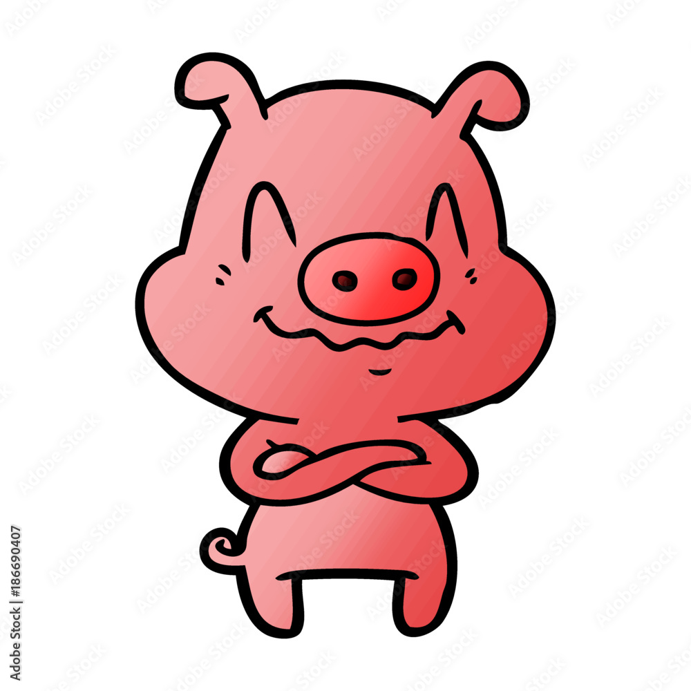 nervous cartoon pig nervous cartoon pig
