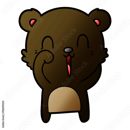 happy cartoon bear