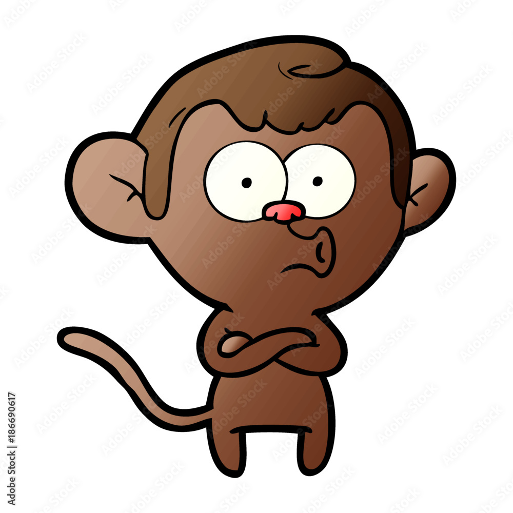 cartoon surprised monkey cartoon surprised monkey