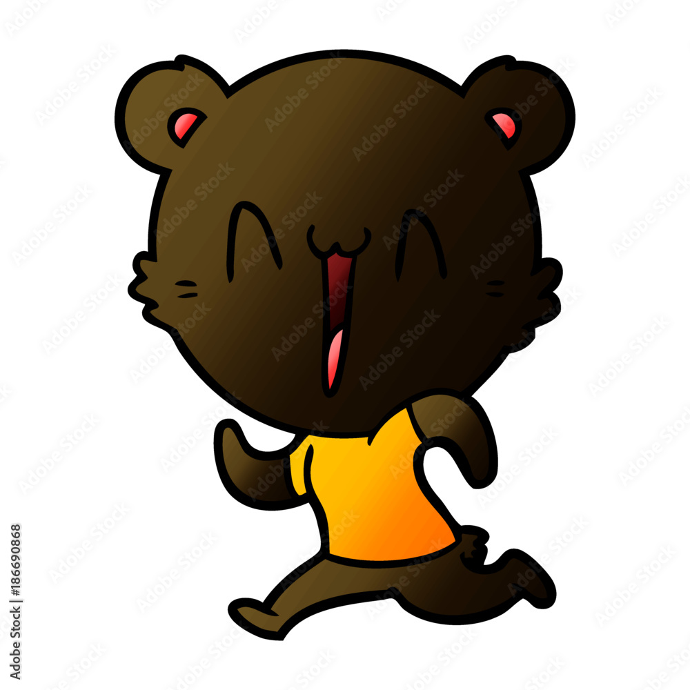 running bear cartoon running bear cartoon