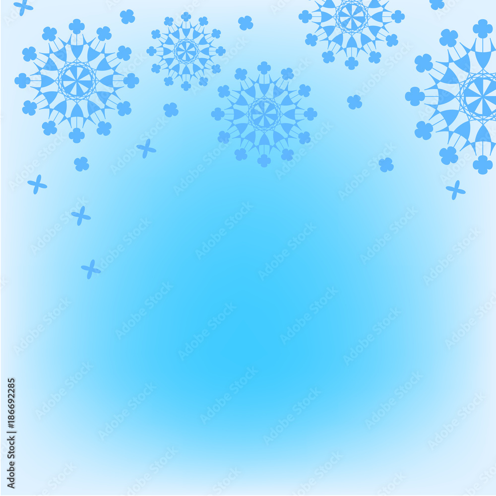 Fototapeta Blue winter background