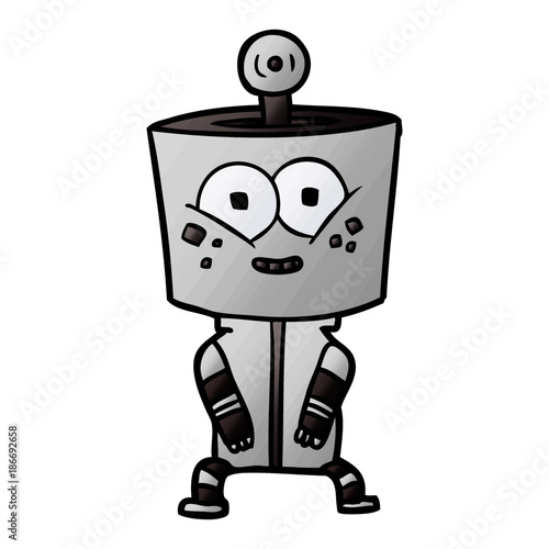 happy cartoon robot