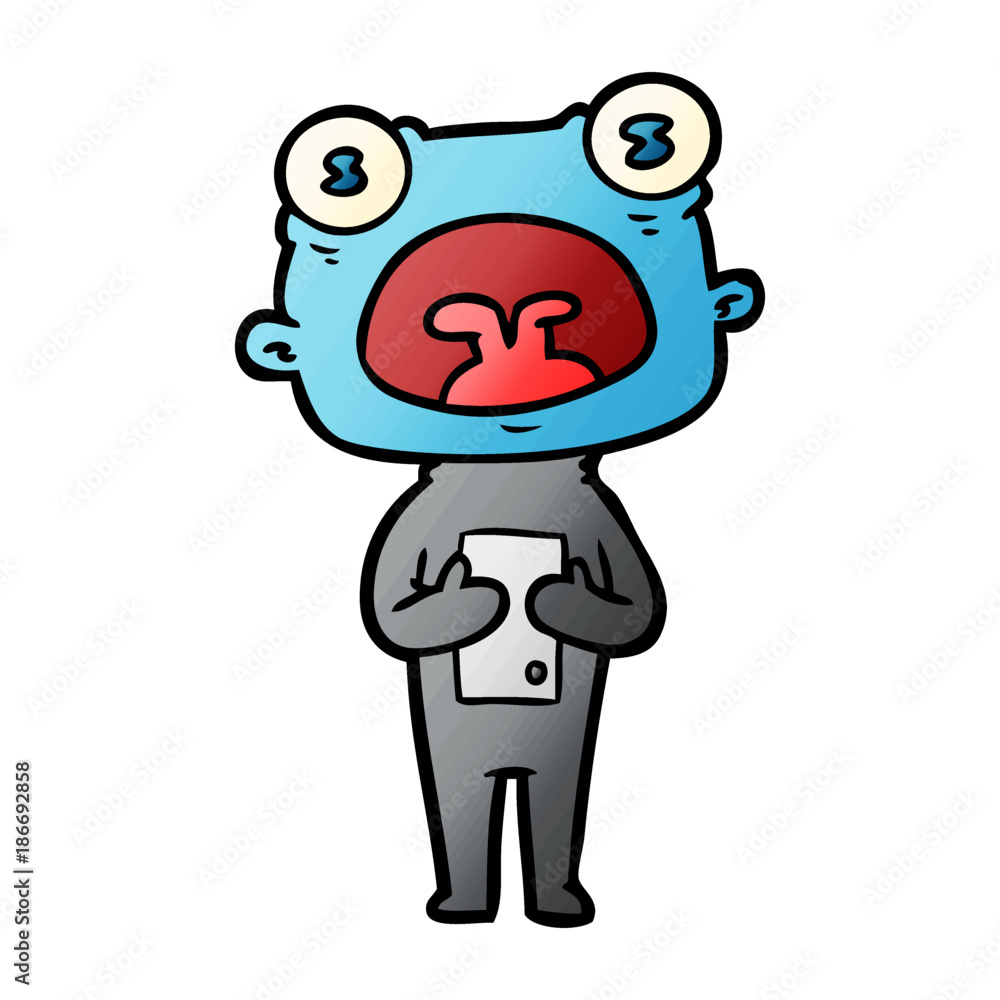 cartoon weird alien communicating cartoon weird alien communicating