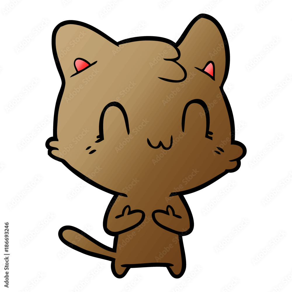 cartoon happy cat cartoon happy cat