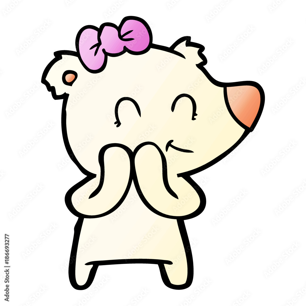 shy female polar bear cartoon shy female polar bear cartoon