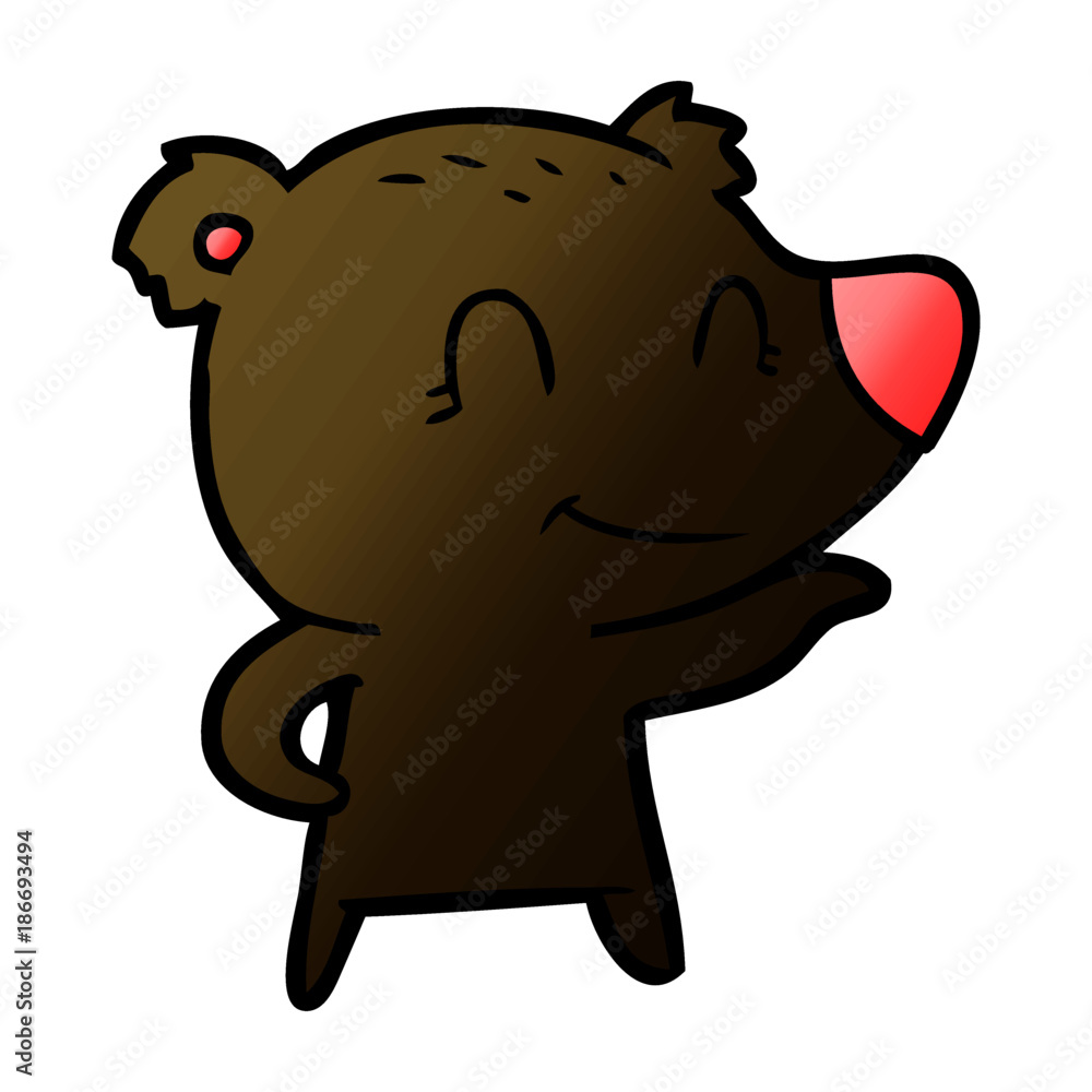 Obraz premium friendly bear cartoon