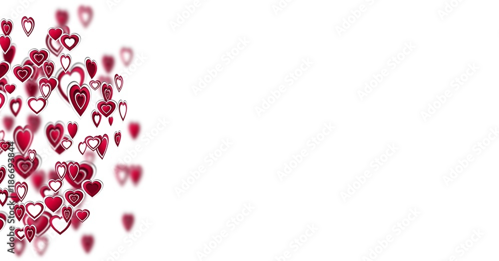 Valentines day design with hearts Valentines day design with hearts