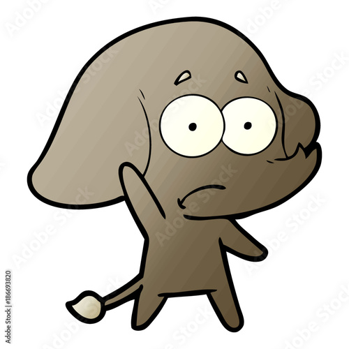 cartoon unsure elephant