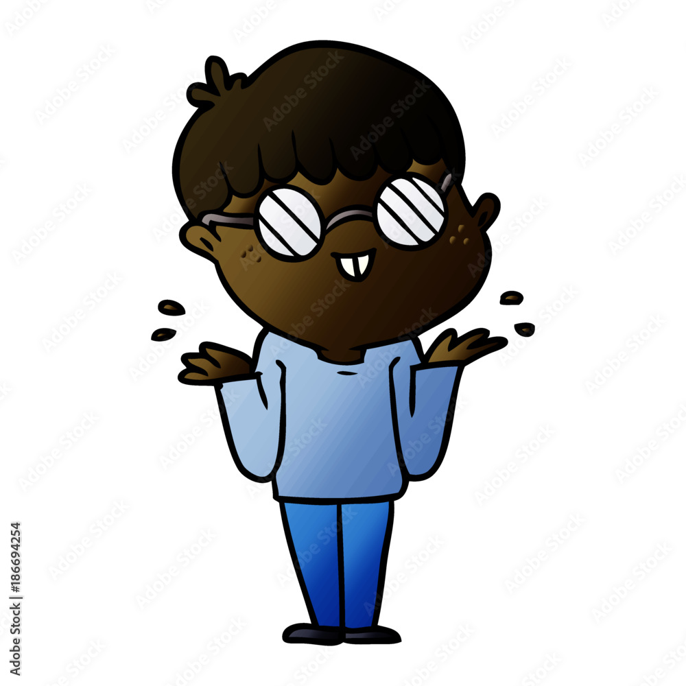 cartoon boy wearing spectacles cartoon boy wearing spectacles