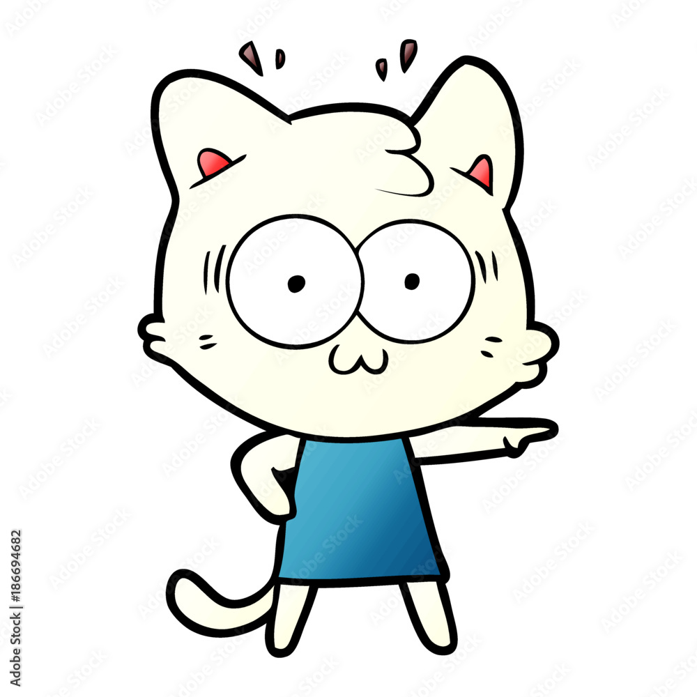 cartoon surprised cat cartoon surprised cat