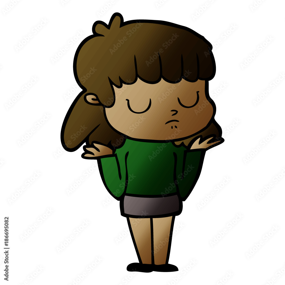 cartoon indifferent woman cartoon indifferent woman