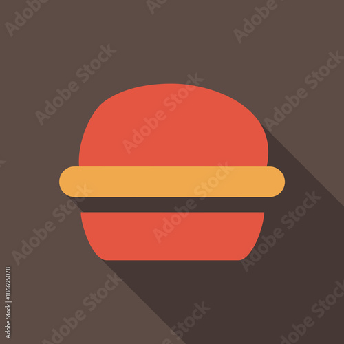 hamburger icon in flat style with long shadow