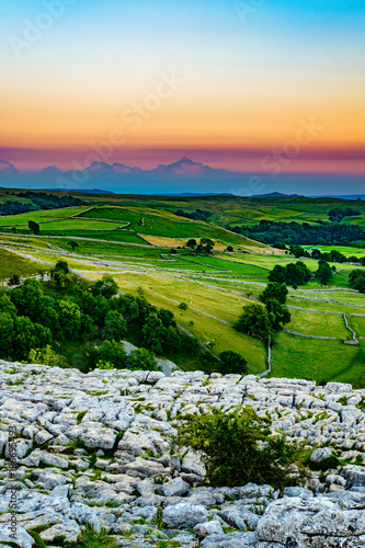 The view from Malham Cove, Yorkshire Dales, North Yorkshire photo