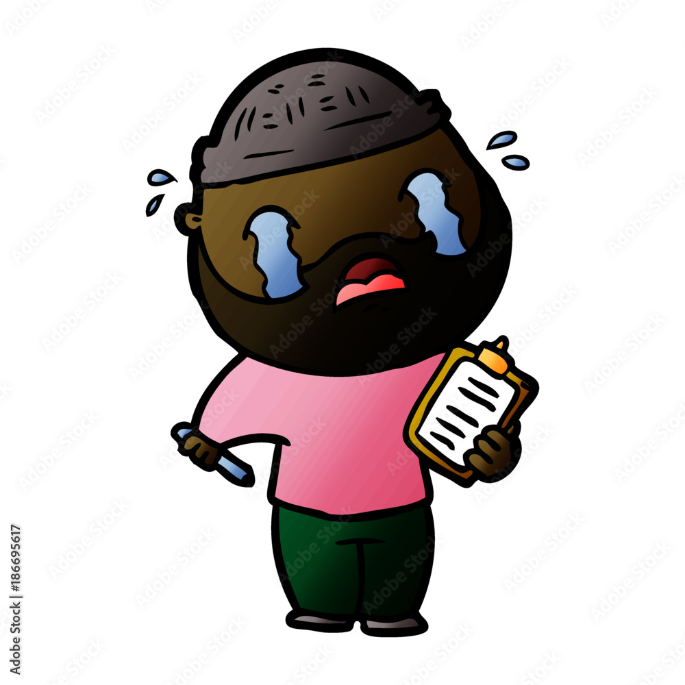 cartoon bearded man crying cartoon bearded man crying