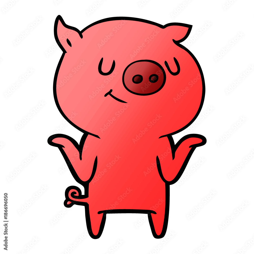happy cartoon pig happy cartoon pig