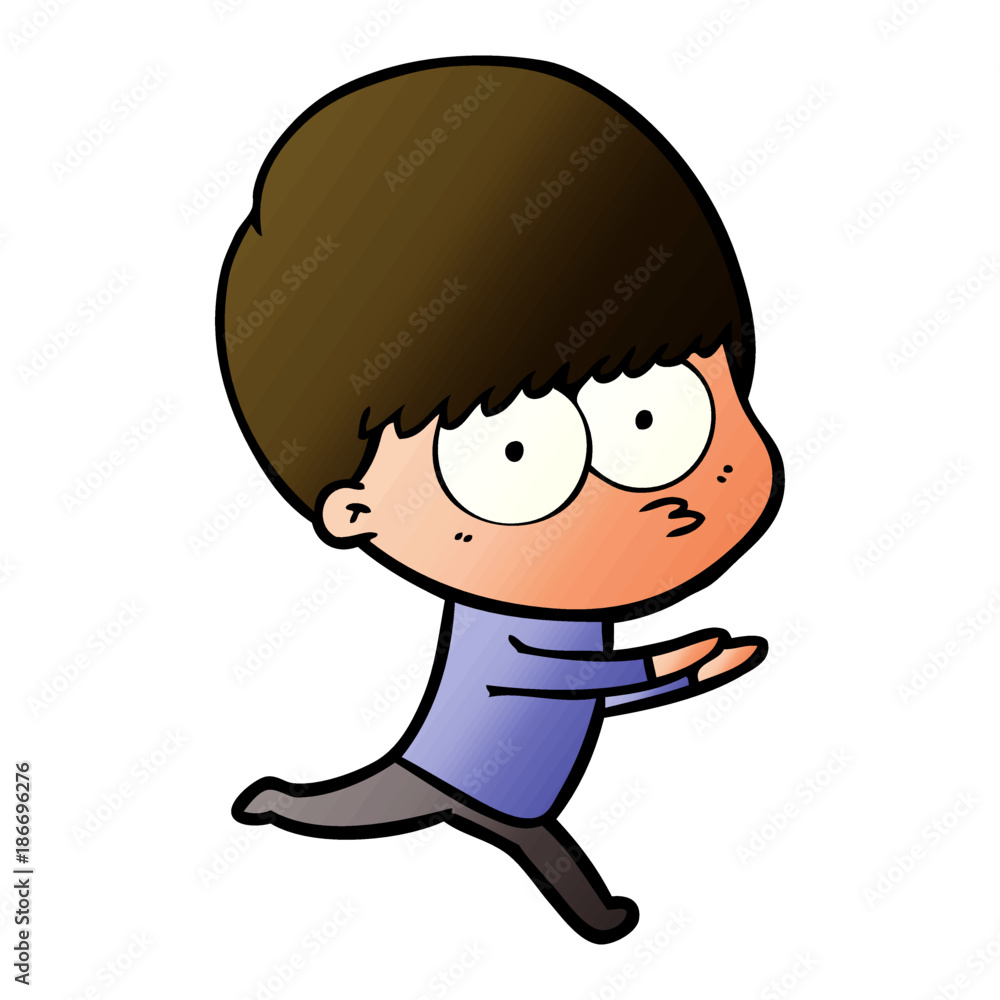 nervous cartoon boy nervous cartoon boy