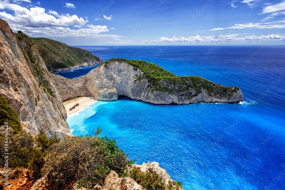 Fototapeta premium Navagio (Shipwreck) Beach in Zakynthos island, Greece.