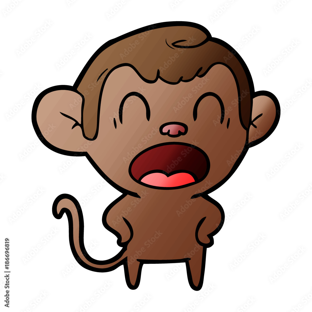 shouting cartoon monkey shouting cartoon monkey
