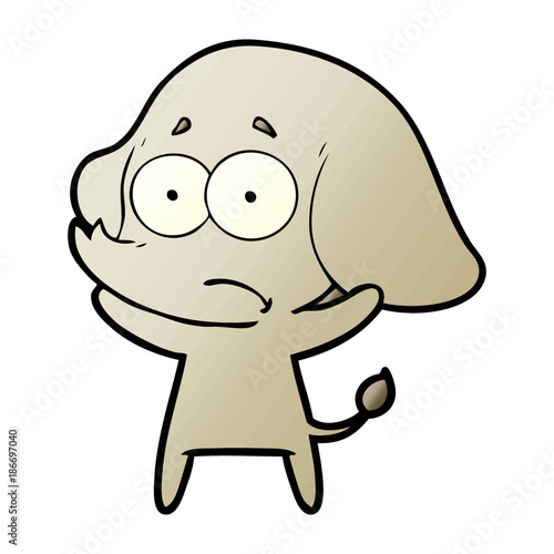 cartoon unsure elephant