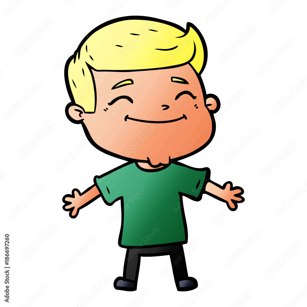 happy cartoon man with open arms happy cartoon man with open arms