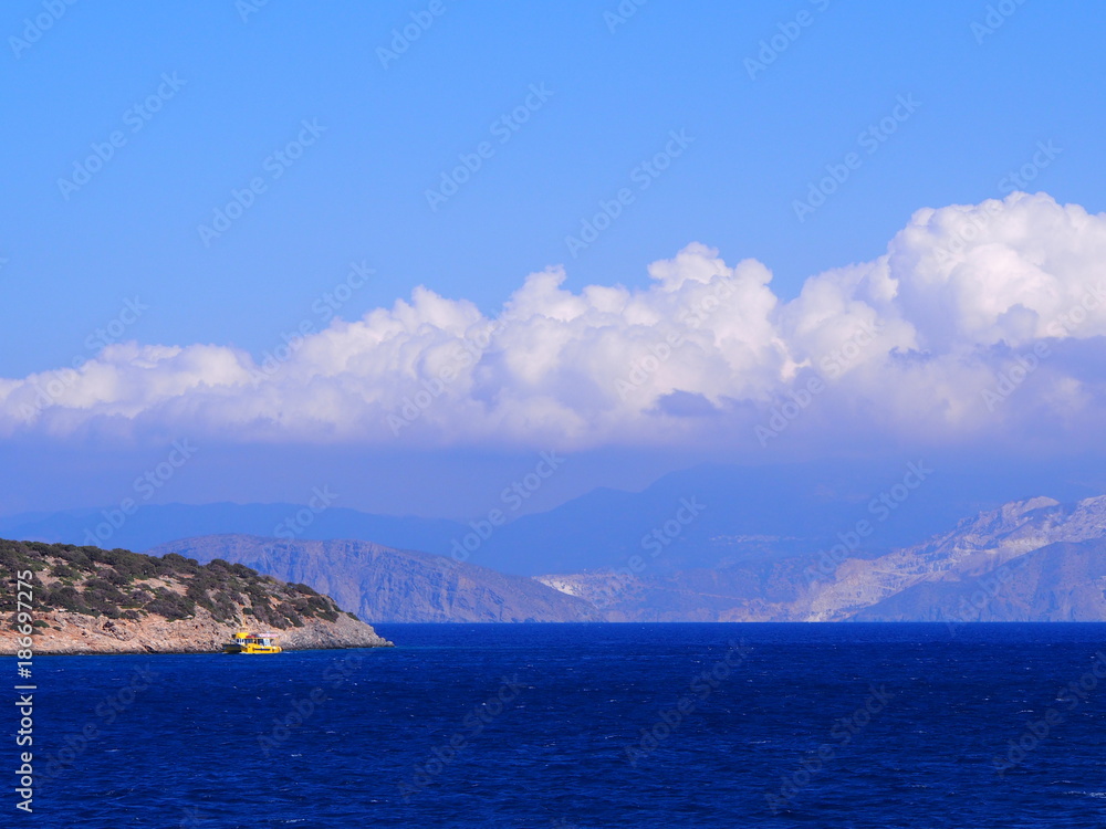 The coast of the Greek island of Crete.