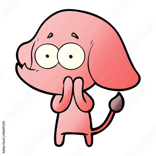 cartoon unsure elephant
