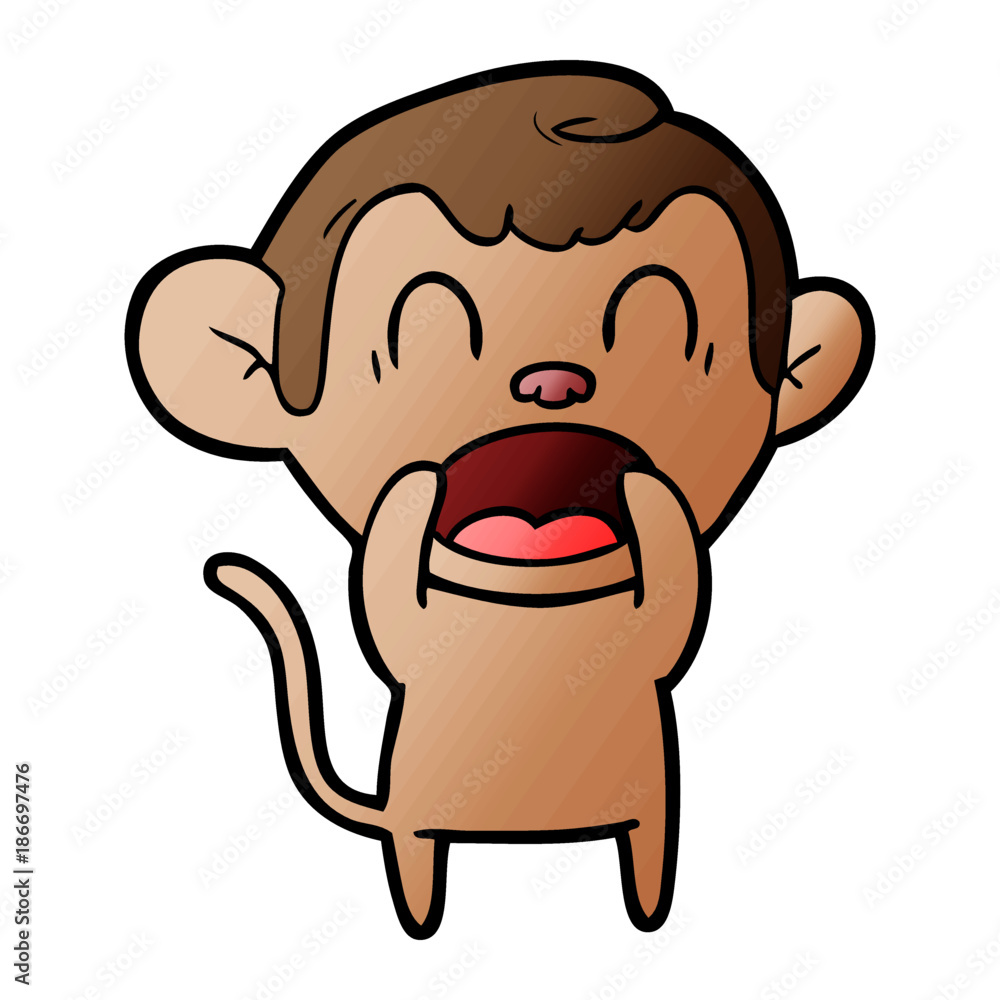shouting cartoon monkey shouting cartoon monkey