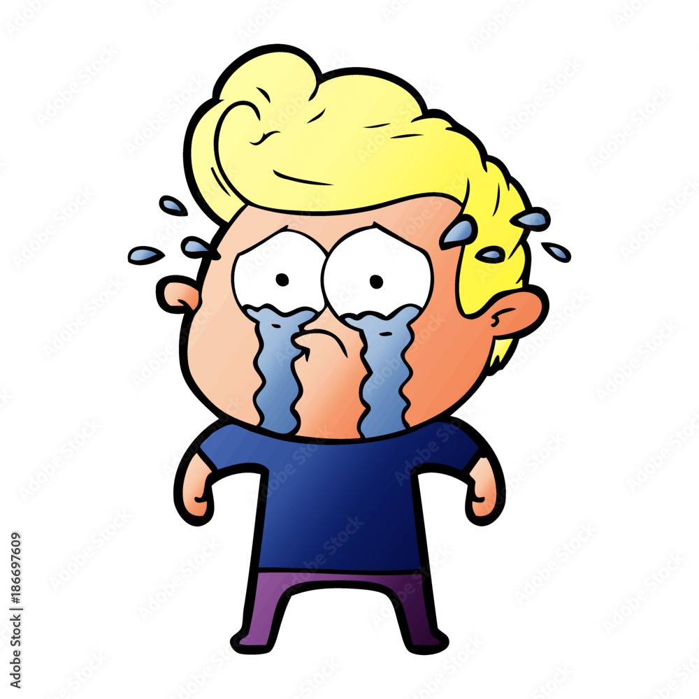 cartoon crying man