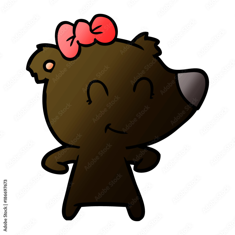 Obraz premium female bear cartoon