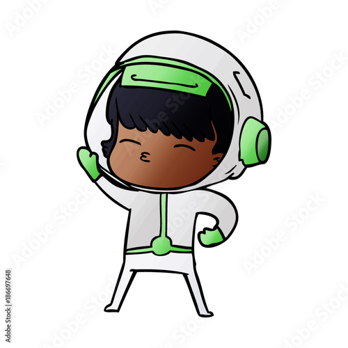 cartoon astronaut