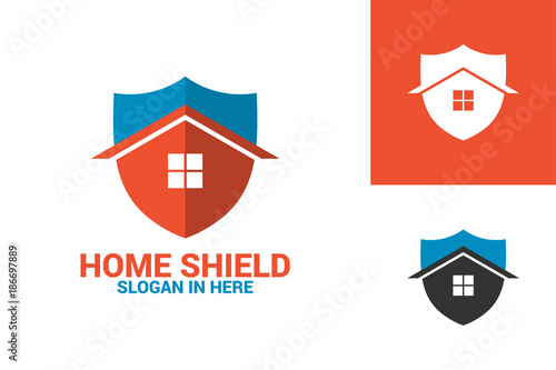 Home Shield Logo Template Design