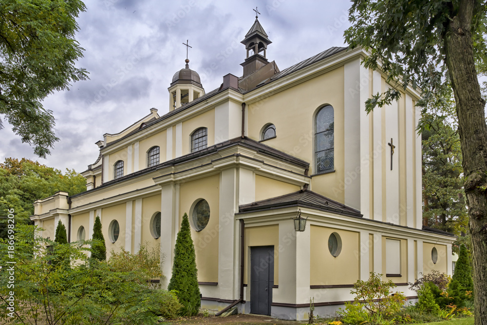Catholic church in Wawer, Warsaw, Poland.