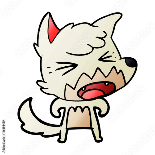 angry cartoon fox © lineartestpilot