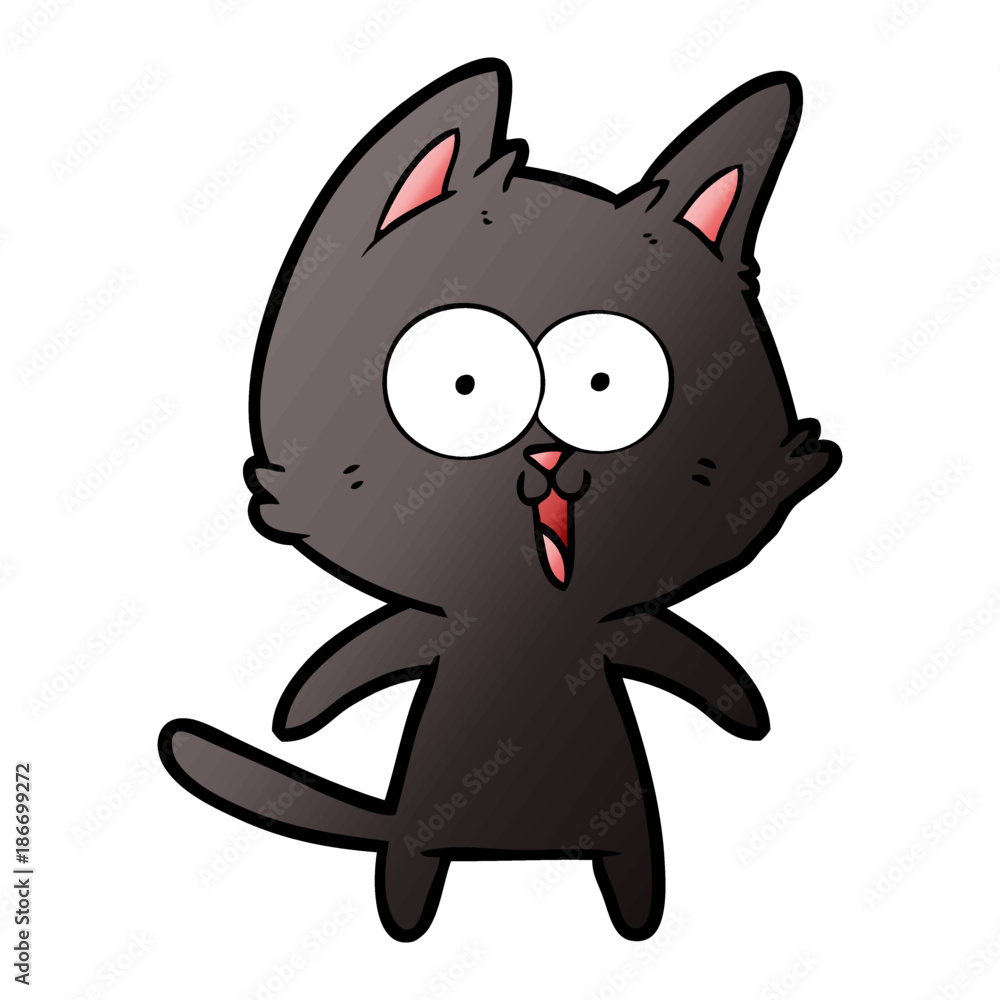 funny cartoon cat