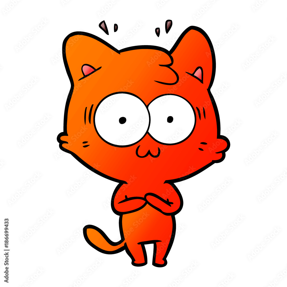 cartoon surprised cat cartoon surprised cat