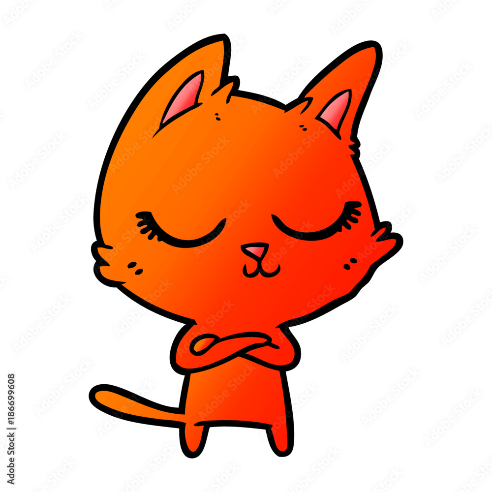 Fototapeta premium calm cartoon cat