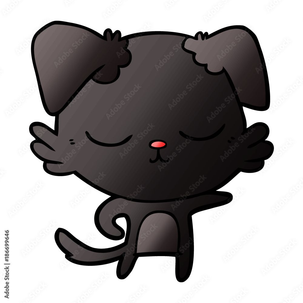 Fototapeta premium cute cartoon dog