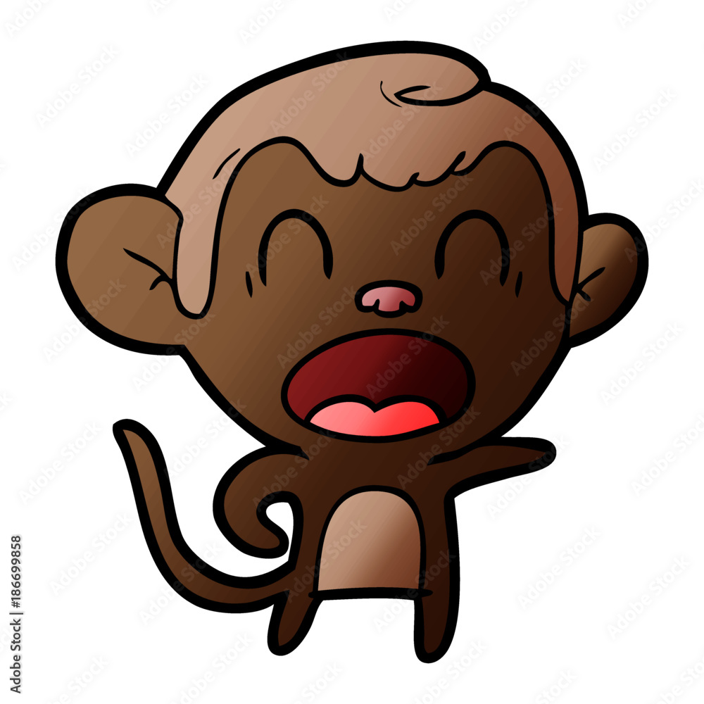 shouting cartoon monkey shouting cartoon monkey
