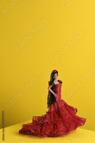 spanish doll dressed as a typical flamenco dancer photo