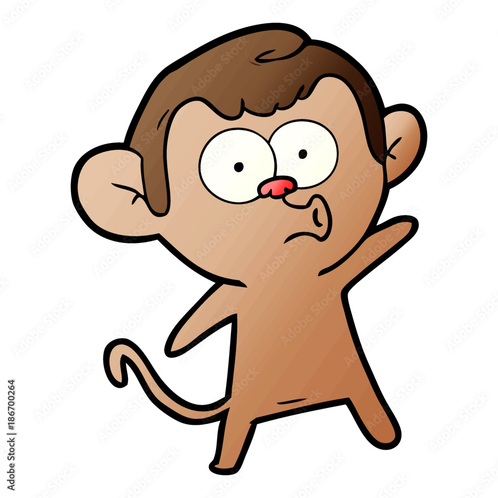 cartoon surprised monkey cartoon surprised monkey