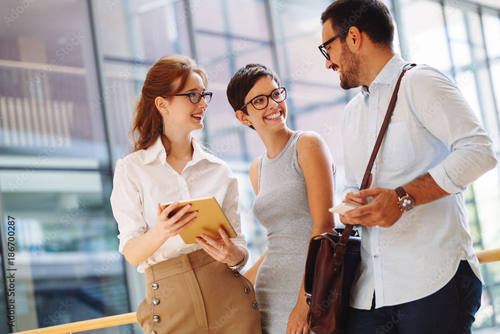 Portrait of businesspeople having free time from work Portrait of businesspeople having free time from work