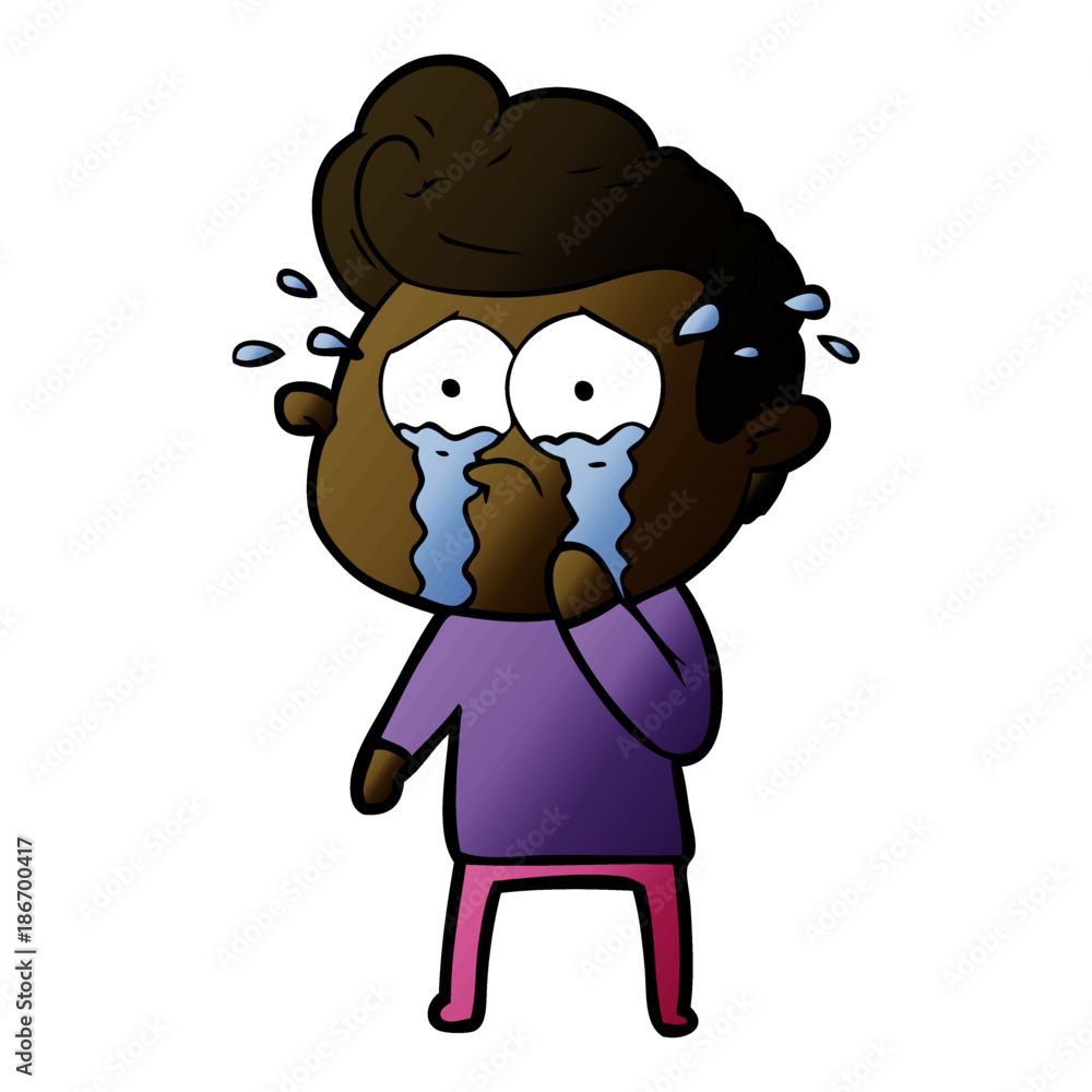 cartoon crying man