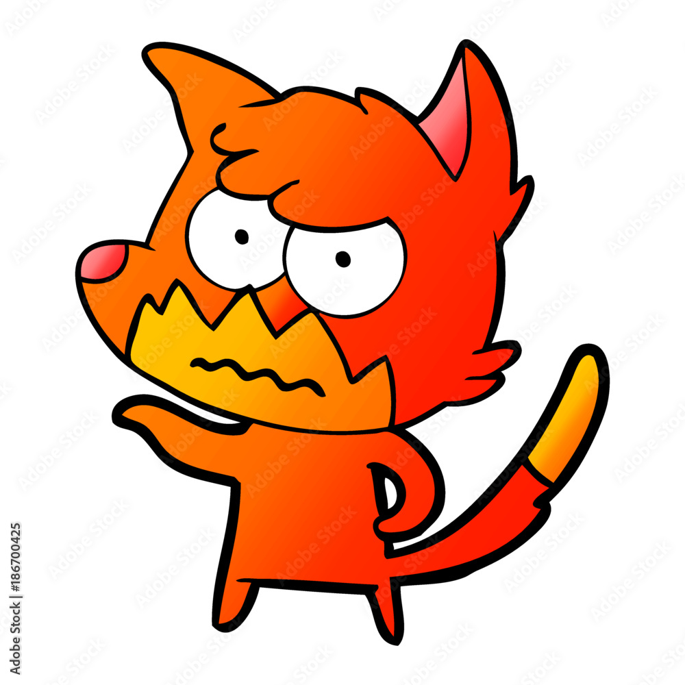cartoon annoyed fox cartoon annoyed fox