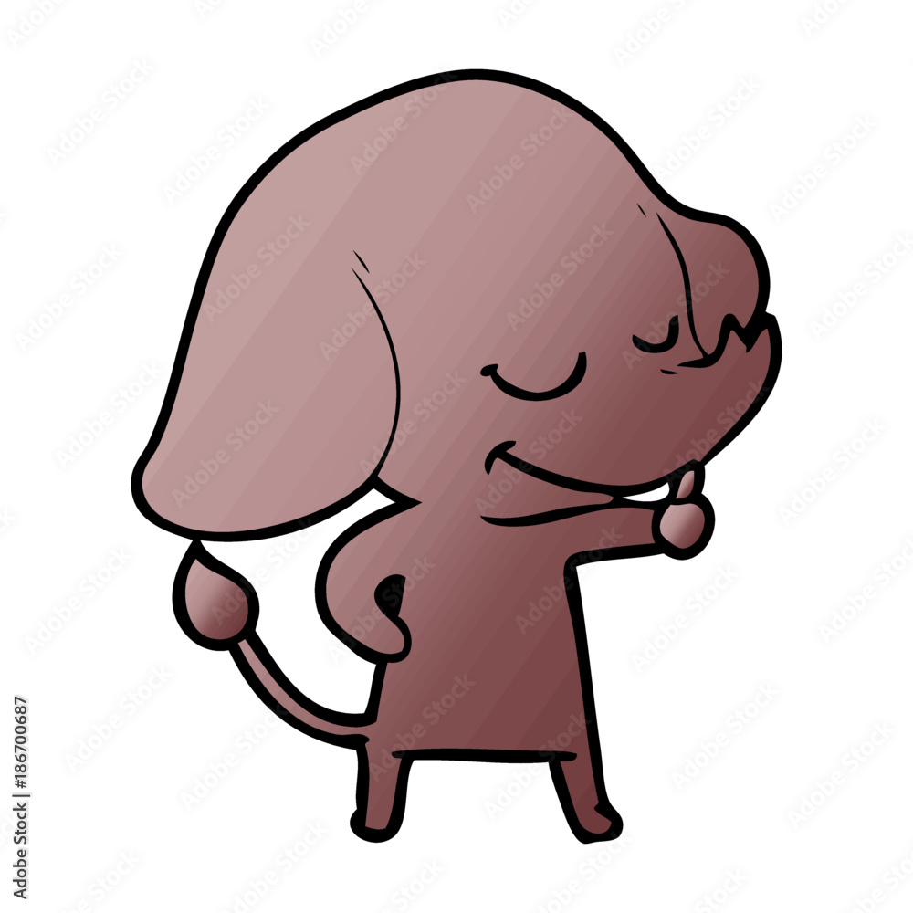 cartoon smiling elephant cartoon smiling elephant