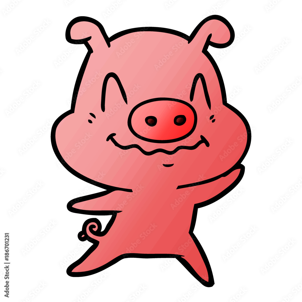 nervous cartoon pig nervous cartoon pig