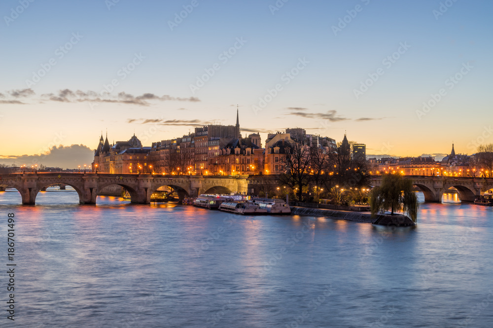 Pont Neuf in central Paris, France.
