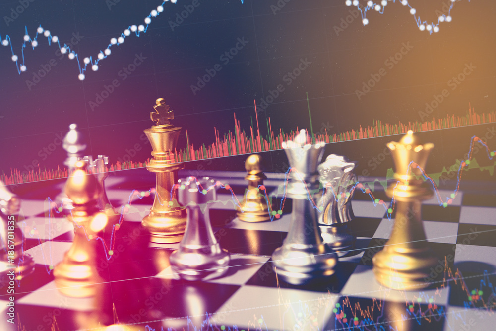Chess board game concept of business ideas and competition and strategy plan success meaning, Stock financial statistic graph analysis data concept. Chess board game concept of business ideas and competition and strategy plan success meaning, Stock financial statistic graph analysis data concept.