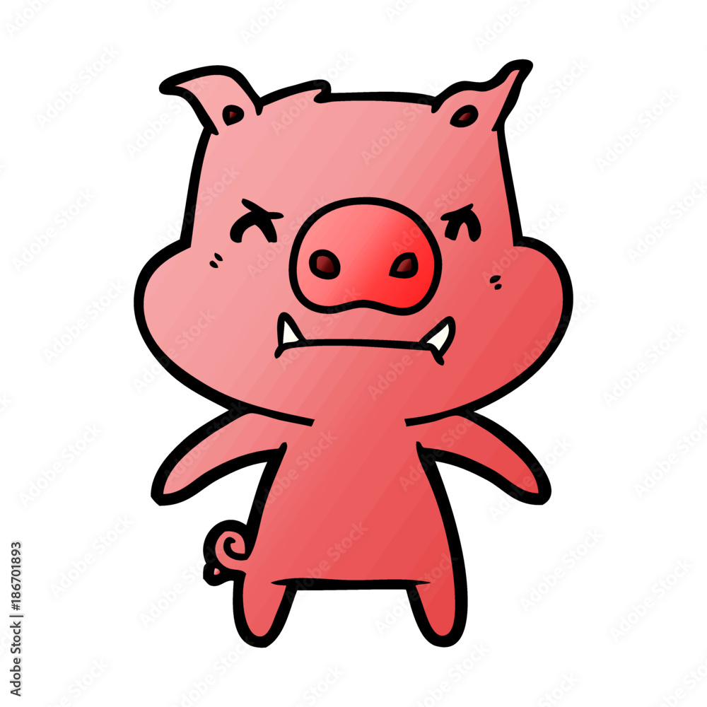 angry cartoon pig angry cartoon pig