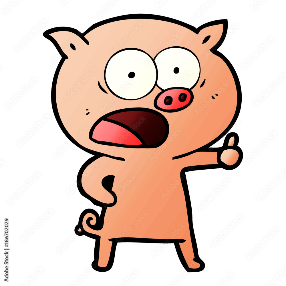 cartoon pig shouting cartoon pig shouting